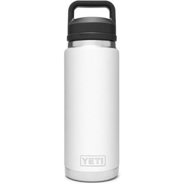 Imagem de YETI Garrafa Rambler de 737 ml, isolada a vácuo, aço inoxidável com tampa Chug, branca