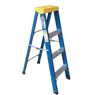 Imagem de Escada Tesoura 1.2m Alumínio/Fibra 4 degraus WBertolo TAFP 4