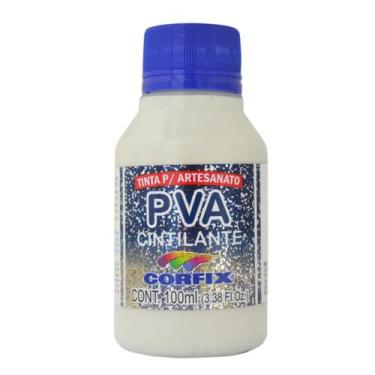 Imagem de Tinta Pva Cintilante 100ml Corfix p/ Mdf Gesso 490 Porcelana