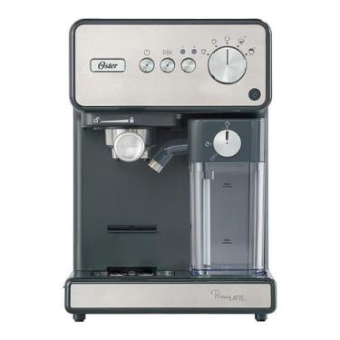 Imagem de Cafeteira Espresso Oster PrimaLatte Inox para Cápsula, Pó e Sachê, 110