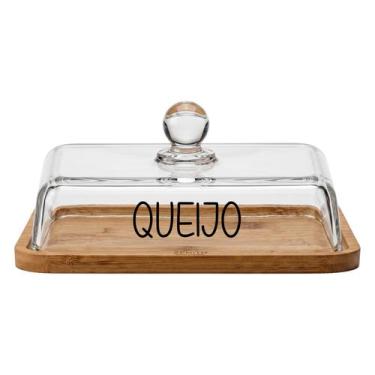 Imagem de Porta Alimentos com Tampa de Vidro (19 cm) Queijo - Hauskraft, Queijo