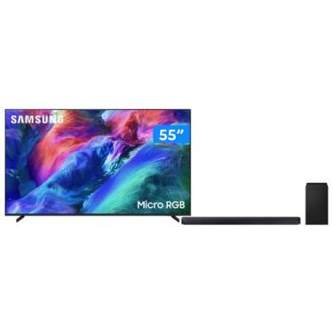 Imagem de Smart TV 55 Samsung 4K UHD MRN55R85HAGXZD - R85H + Soundbar Samsung HW