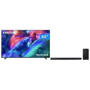 Imagem de Smart TV 65 Samsung 4K UHD MRN65R85HAGXZD - R85H + Soundbar Samsung HW