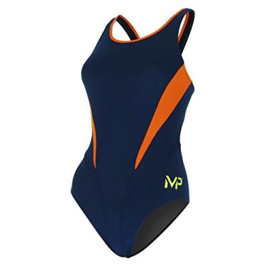 Imagem de Maiô para Natação Michael, Tamanho 26 (Us), Splice Marinho/Laranja, Phelps