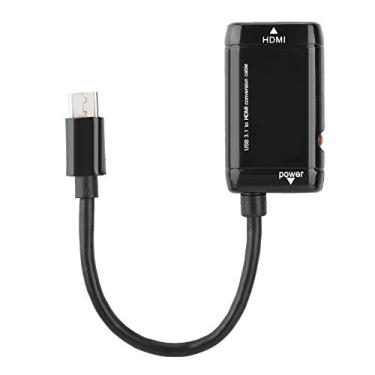 Imagem de Sanpyl Adaptador tipo C, adaptador plug and play USB-C tipo C para HDMI, cabo USB 3.1 10 Gbps para tablet celular MHL Android, tanto para frente quanto para reverso