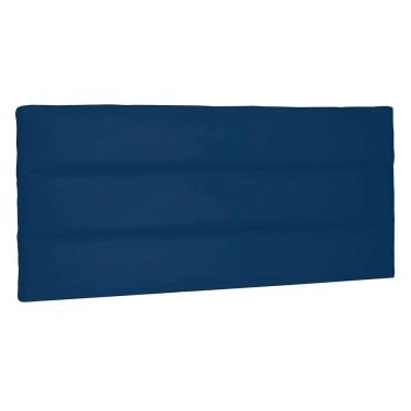 Imagem de Cabeceira Painel Solteiro 0,90m La Italiana Suede Azul Marinho