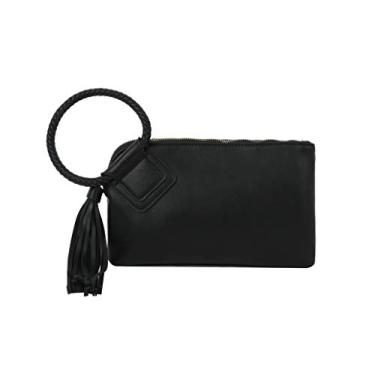Imagem de Bolsa feminina clutch carteira de pulso noite com alça de mão casual formal couro vegano - Metro Muse, Preto, Small