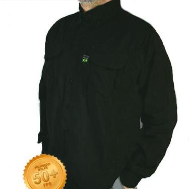 Imagem de Camisa De Pesca Masculina Mtk Wind Com Proteção Solar Filtro Uv Cor Pr