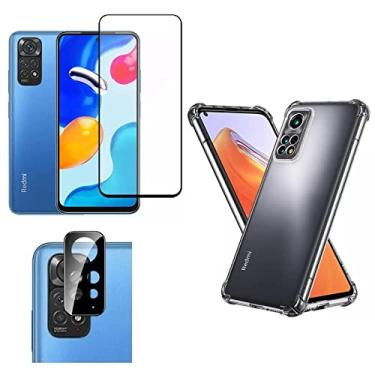 Imagem de Kit Capa Anti Impacto + Película 3D 9D + Película Câmera Xiaomi Redmi Note 11s Redmi 10C Poco X4 Pro (Note 11 Pro)