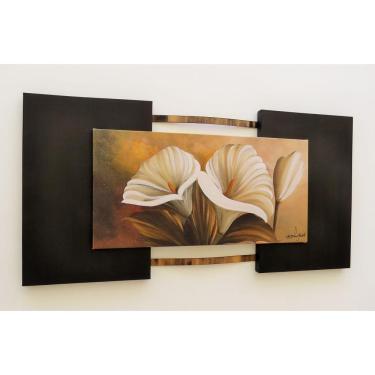 Imagem de Quadro Decorativo Sala Quarto Abstrato Floral Decorativo