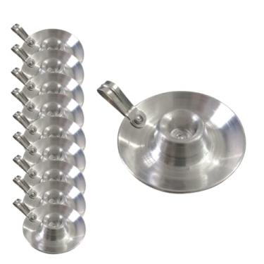 Imagem de Kit 10 Suportes Para Vela Palito Castiçal Alumínio