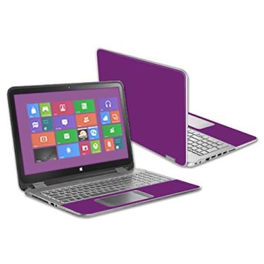 Imagem de Película MightySkins compatível com HP Envy x360 15,6 polegadas - Roxo sólido | Capa protetora com decalque de vinil durável e exclusiva | Fácil de aplicar, remover e mudar estilos | Feito nos EUA