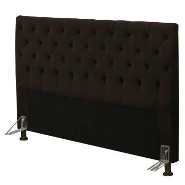Imagem de Cabeceira Cama Box Casal King 195Cm Cristal Suede Chocolate