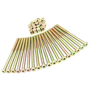 Imagem de FGen 18 peças Acessórios para cama infantis Capa para livros Parafusos hexagonais Cabeça de martelo Conector Martelo Porca M8-110 mm