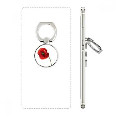 Imagem de Suporte de anel de telefone Simplicity para pintura artística de flor vermelha de milho suporte de laço ajustável