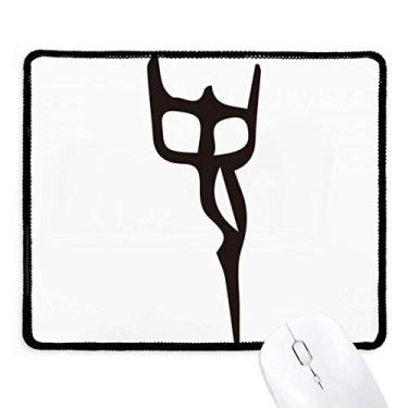 Imagem de Bone Inscription Chinês Sobrenome Personagem Shi Mousepad Borda Costurada Tapete Borracha Gaming Pad