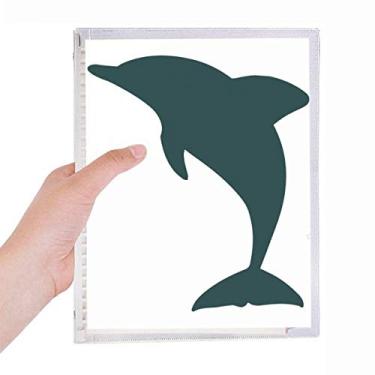 Imagem de Caderno de anotações Blue Ocean Docile fofo de golfinho com folhas soltas