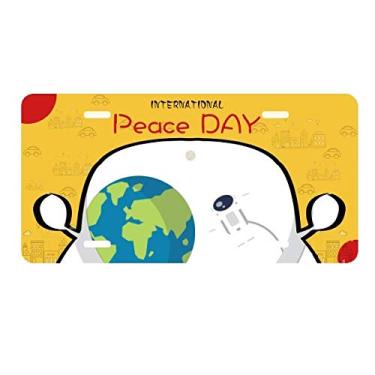 Imagem de DIYthinker Placa de licença fora da janela Universo e Alienígena, etiqueta para decoração de carro, dia da paz