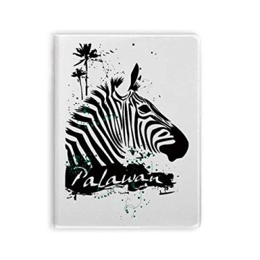 Imagem de Diário de capa macia Palawan estilo tropical Pinto Animal capa de goma