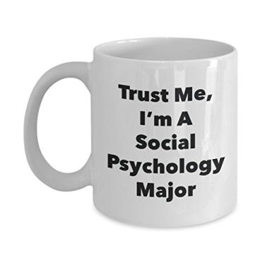 Imagem de Caneca Trust Me, I'm A Social Psychology Major - Caneca de café divertida - Lindas ideias de presentes de formatura para amigos e colegas de classe