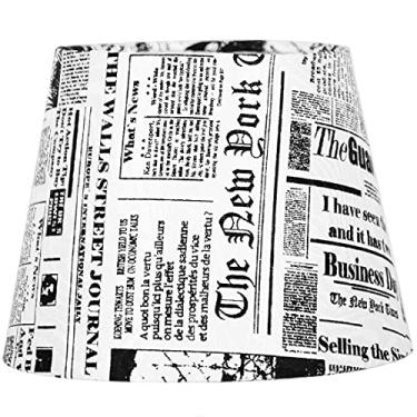 Imagem de Cúpula de Abajur Tecido Jornal 20x16cm
