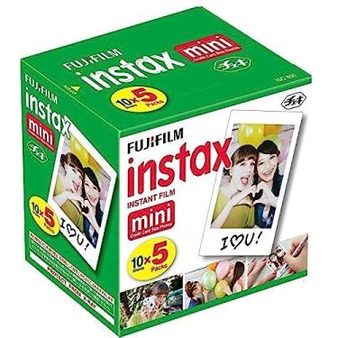 Imagem de Fujifilm Instax Mini filme instantâneo, 10 folhas x 5 pacotes (total de 50 filmagens)