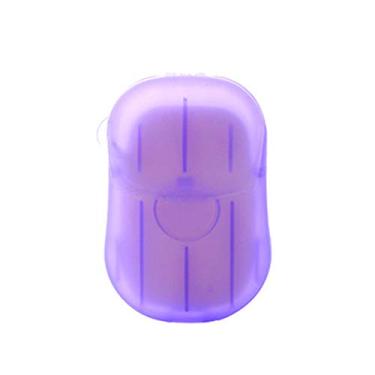 Imagem de Flocos de sabão descartáveis portáteis de viagem com recipiente de caixa de armazenamento 20Pcs Flocos de sabão descartáveis de espuma de papel Soap mão de sabão de lavagem