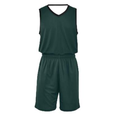 Imagem de Camiseta de basquete infantil Magnolia, ajuste confortável, camiseta de treino de futebol 5 a 13 anos, Preto, verde, P