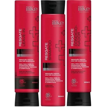 Imagem de iLike Resgate Kit trio 3 Produtos- Shampoo e Leave-in e Condicionador
