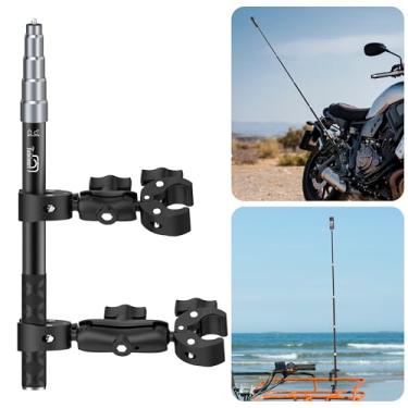 Imagem de Taisioner Suporte de braçadeira dupla para guidão de motocicleta com selfie invisível de 150 cm para insta360 X5/X4/X3/X2/XONE/GO2/3 (versão antiqueda)
