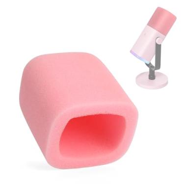 Imagem de YOUSHARES Filtro Pop compatível com Fifine AM8, capa de microfone de espuma para AM8, para-brisas de microfone profissional melhora a qualidade do som (rosa)