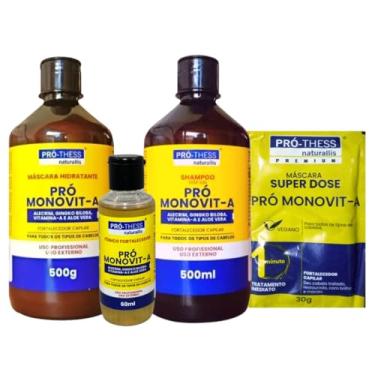 Imagem de Kit Pró Monovit A Completo Shampoo e Condicionador + Tônico e Sachê Super Dose para Crescimento Capilar Acelerado e Saudável Pro Thess