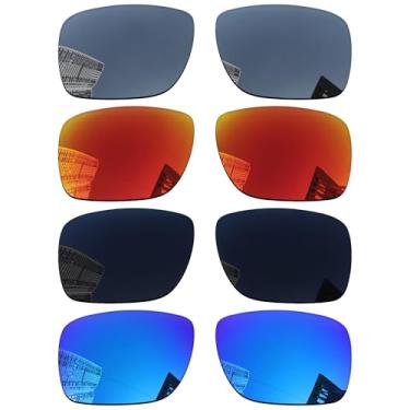 Imagem de Acefrog 4 pares de lentes polarizadas de substituição para óculos de sol Oakley Ray-Ban Justin RB4165 54 mm, ajuste perfeito, à prova de estilhaçamento, antiarranhões, pacote econômico