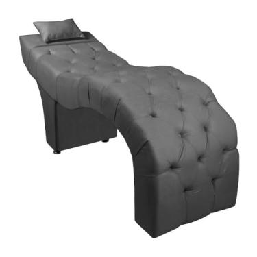 Imagem de Speciale Home - Maca Estofada para Clínica de Estética Facial com Capitonê Andressa Cinza Veludo Speciale Home