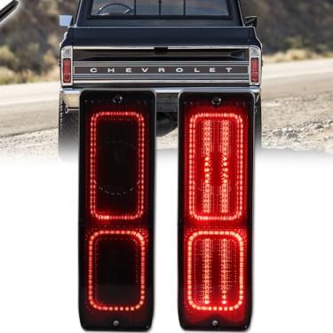 Imagem de KENRTIR Para caminhonete Chevy C10 GMC 1967 1969 1970 1971 1972 Chevrolet C10 GMC Luz de freio traseira traseira lâmpada LED vermelha com juntas