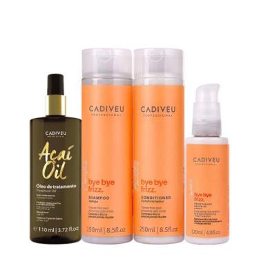 Imagem de Kit Cadiveu Professional Bye Bye Frizz Shampoo Condicionador Leave-in 