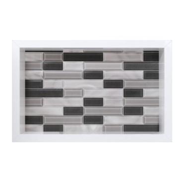 Imagem de Nicho Banheiro Porcelanato box 30x50x11 Borda De Alumínio. - Belo Nich