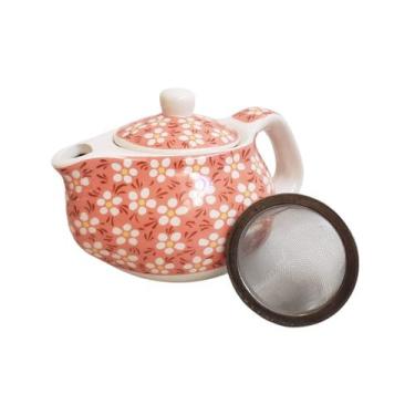 Imagem de Mini Chaleira Bule de Chá Porcelana com Infusor Inox 250ml - Tokyo Des