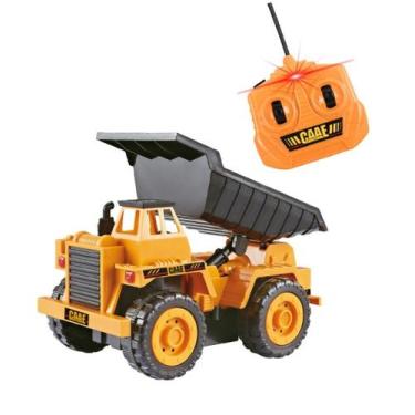 Imagem de Caminhão Controle Sem Fio Trator Move A Caçamba Carrinho - Dm Toys