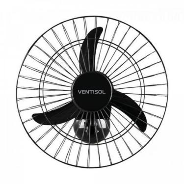 Imagem de Ventilador de Parede Oscilante 50cm Bivolt AÇO Preto VENTISOL F002, Pr