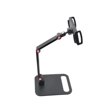 Imagem de Generic Suporte de exibição para tablet de mesa com três eixos ajustável versátil portátil resistente preto giratório estável flexível base giratória 360, Balanço para a Esquerda E para a Direita