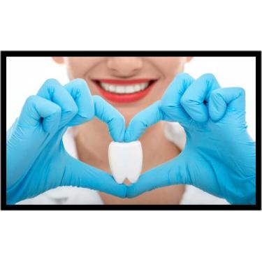 Imagem de Quadro Decorativo Dentista Dentes Sorriso Coração Odontologia Consultó