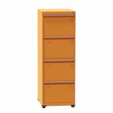 Imagem de Arquivo de Aço com 04 Gavetas Especial Pandin 1,36 m Laranja Picasso