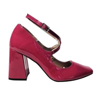 Imagem de Scarpin Social Verniz Boneca com Formato Coração Salto 9cm - Ana Kross