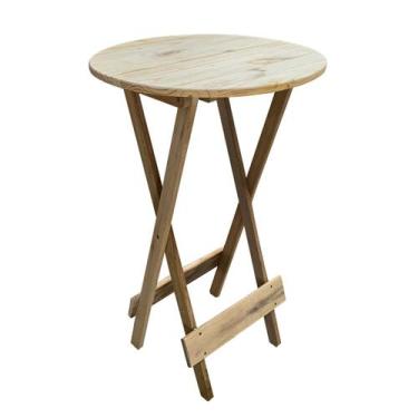 Imagem de Mesa Bistrô de Madeira Dobrável para Bar - sem Pintura / Crua - PREGUI