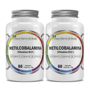 Imagem de 2x Vitamina B12 Metilcobalamina Pura 120 Cápsulas - Flora nativa do br