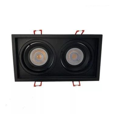 Imagem de Spot Embutir Duplo Recuado Dicróica Interlight Il4717, Preto