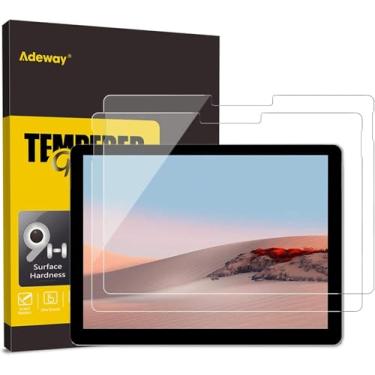 Imagem de Adeway [Pacote com 2] Película protetora de tela Microsoft Surface Go 3/2/1, vidro temperado/ultra sensível, dureza 9H, compatível com Surface Go