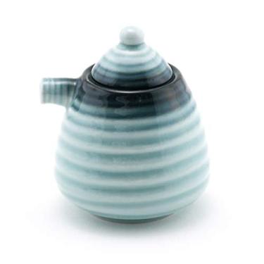 Imagem de Dispensador de óleo de cerâmica em estilo japonês HSSD-LTBL05, dispensador de óleo de cerâmica Ponzu Vinegar Dispenser Shoyu com tampa de molho de soja, 15 ml, (azul)