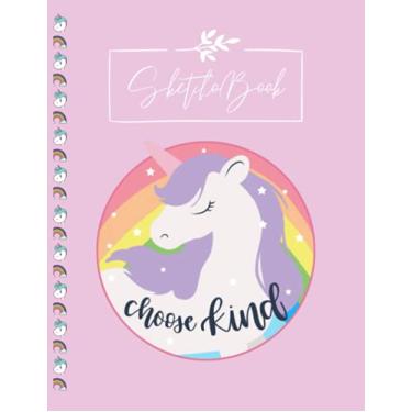 Imagem de SketchBook: Unicorn Unicorn Sketchbook Notebook Large Ruled Lined Pages For Writing for Kid